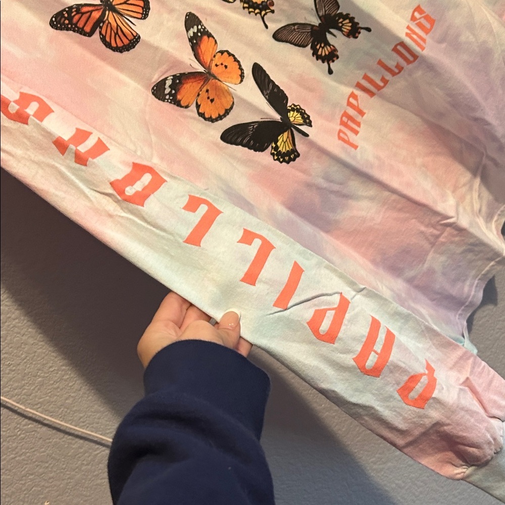Fashion Nova Butterfly Long Sleeve Tee - Pastel Tie-Dye - Picture 3 of 5